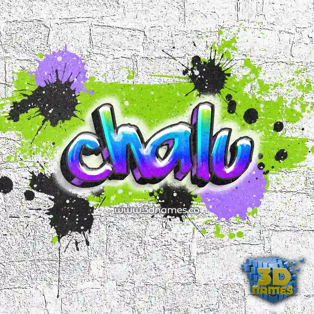 chalu in Graffiti Grunge style - 3D name wallpaper