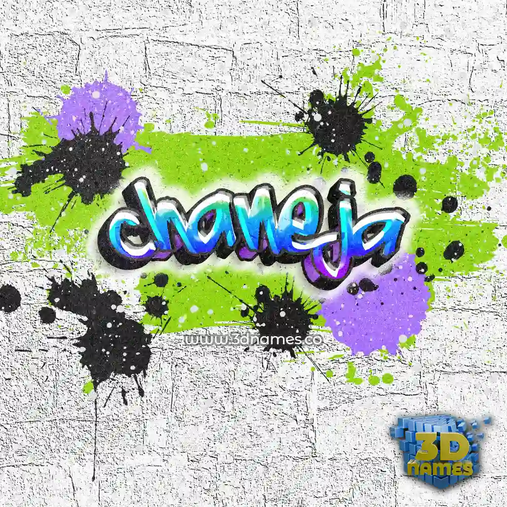 chaneja in Graffiti Grunge style - 3D name wallpaper