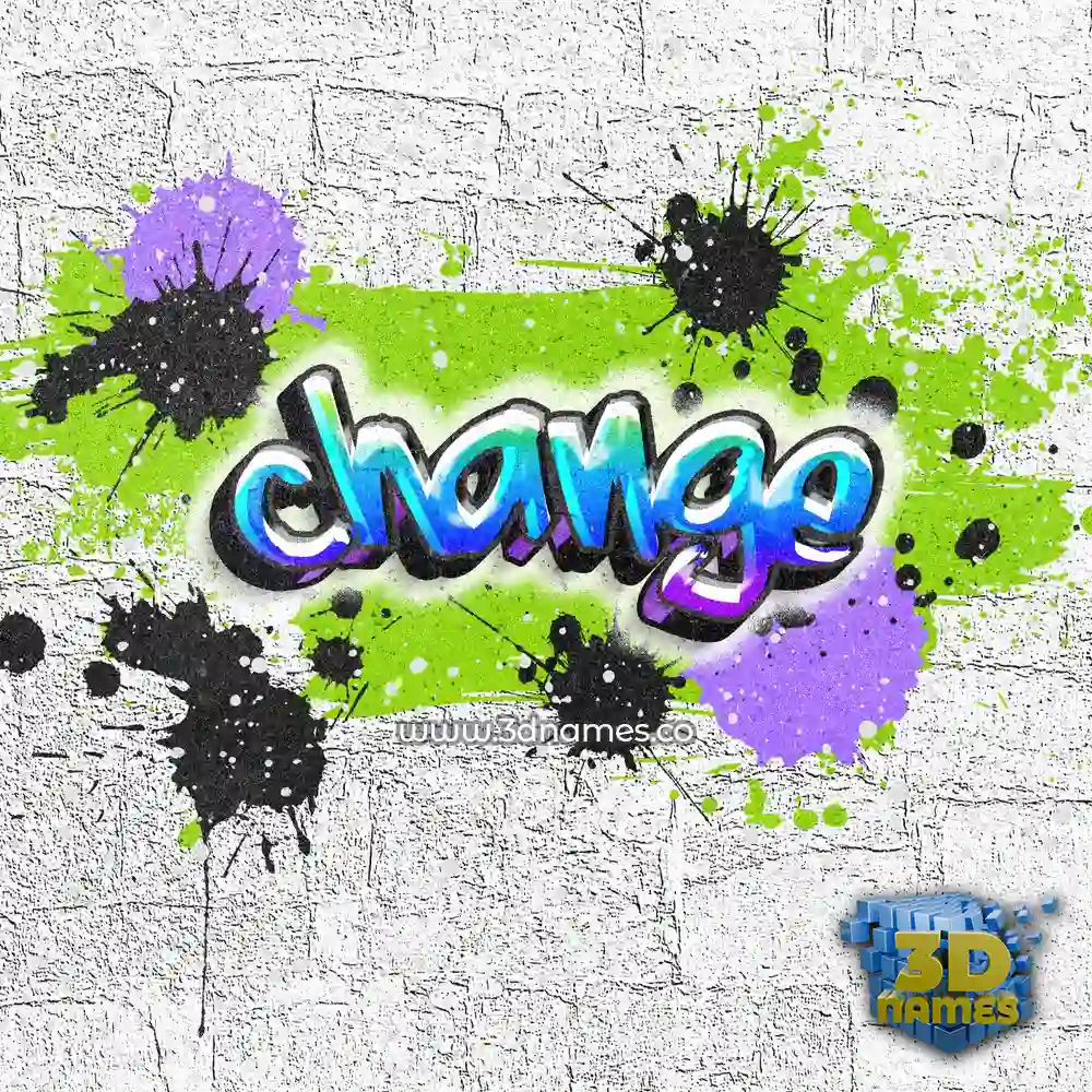 change in Graffiti Grunge style - 3D name wallpaper