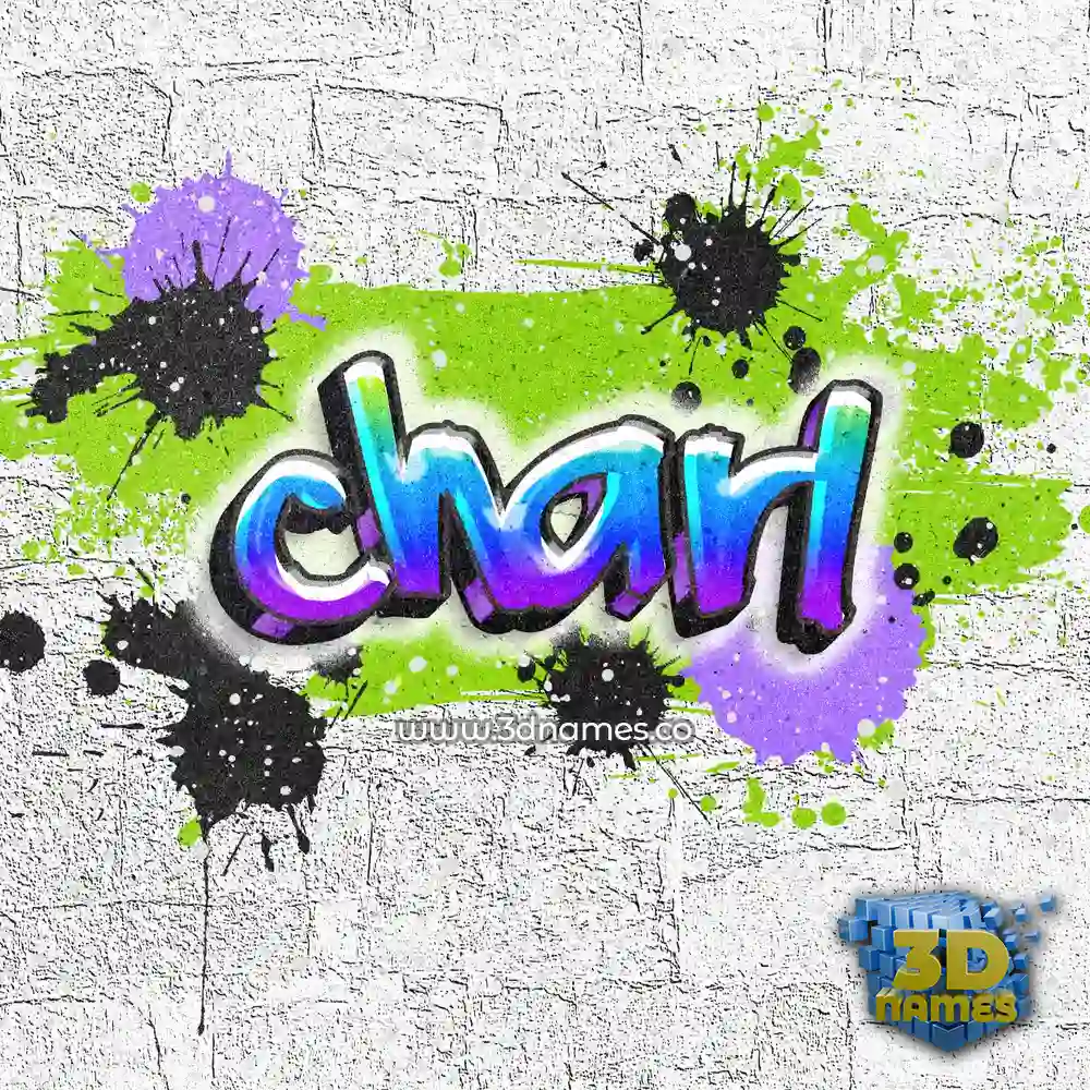 charl in Graffiti Grunge style - 3D name wallpaper