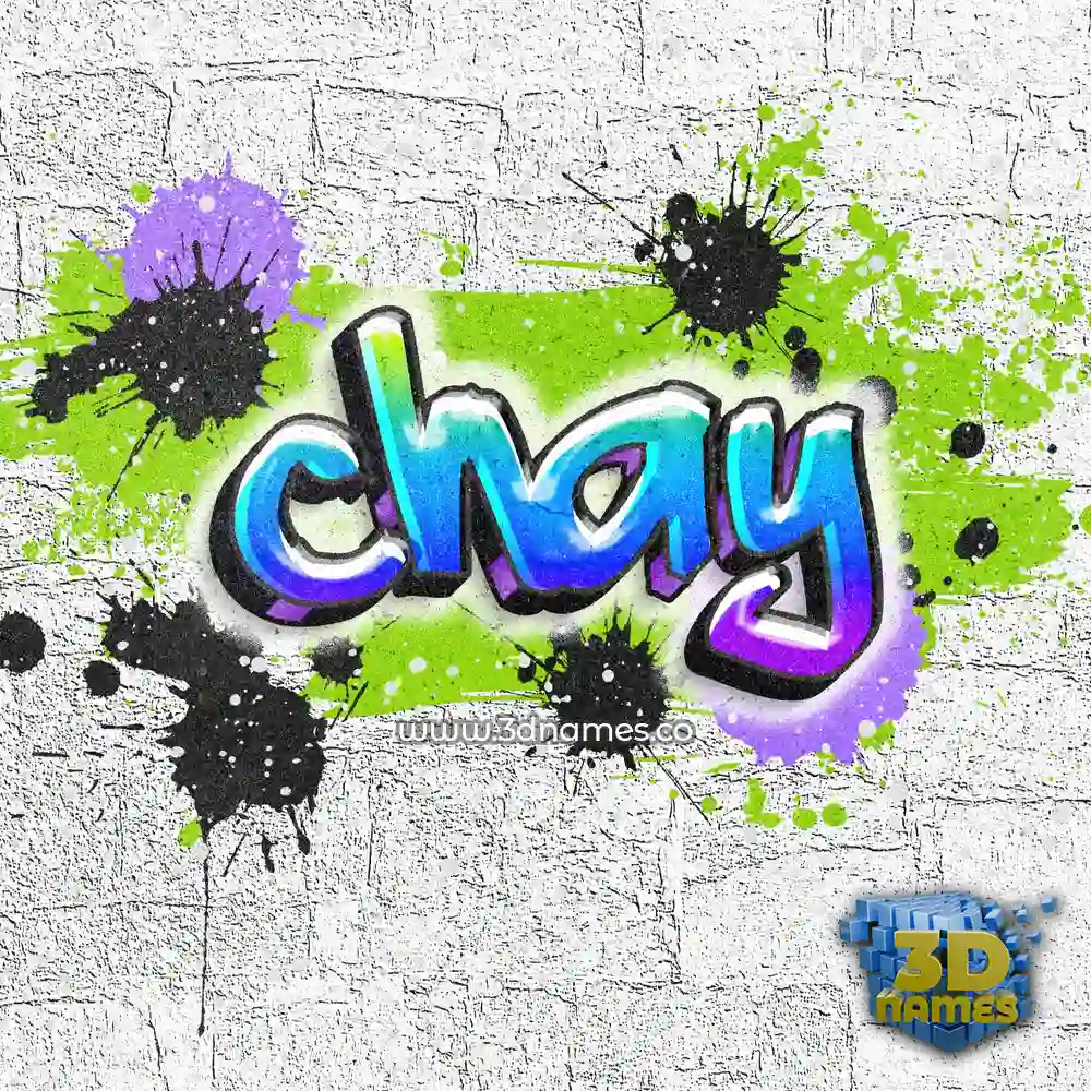chay in Graffiti Grunge style - 3D name wallpaper