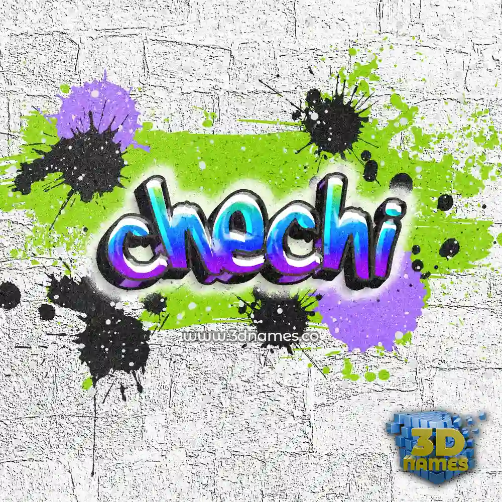 chechi in Graffiti Grunge style - 3D name wallpaper