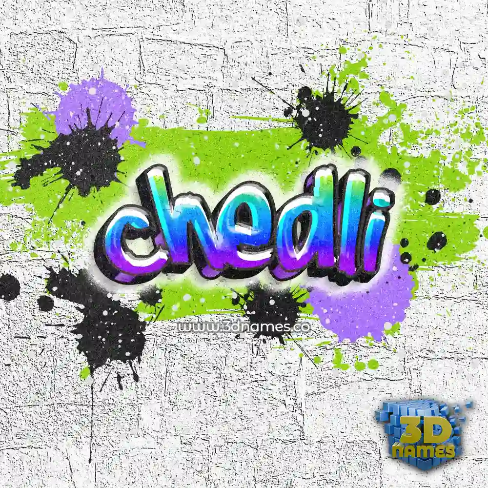 chedli in Graffiti Grunge style - 3D name wallpaper