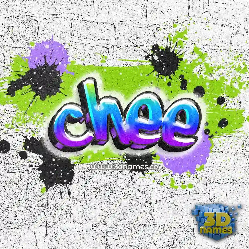 chee in Graffiti Grunge style - 3D name wallpaper