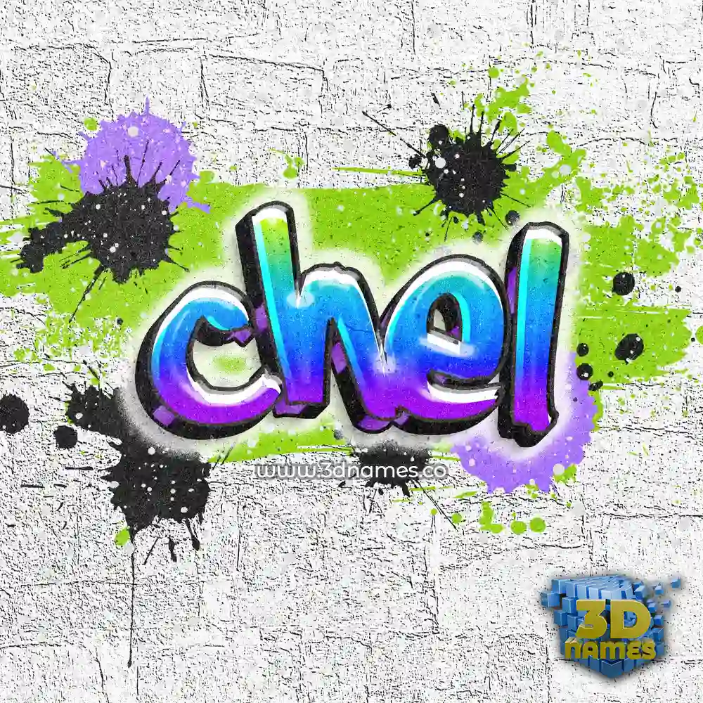 chel in Graffiti Grunge style - 3D name wallpaper