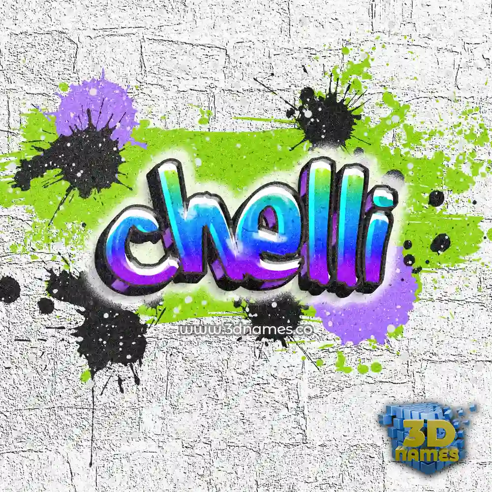 chelli in Graffiti Grunge style - 3D name wallpaper
