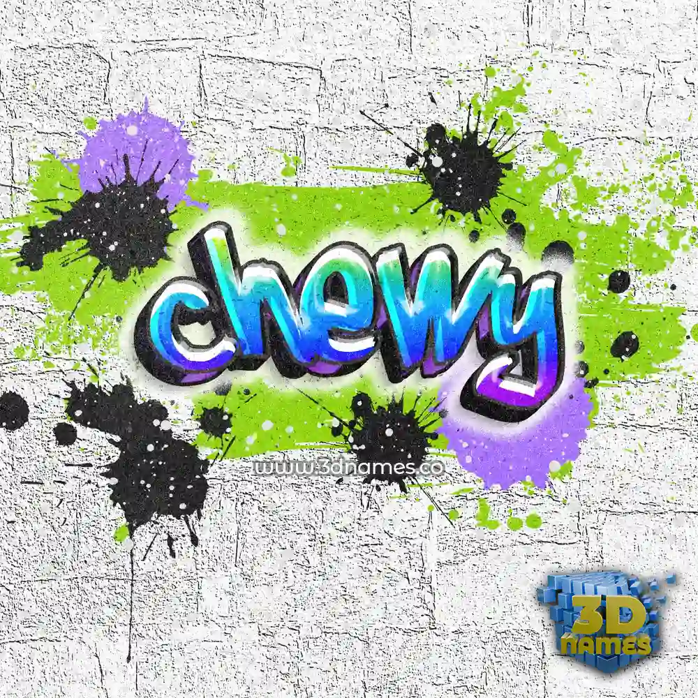 chewy in Graffiti Grunge style - 3D name wallpaper
