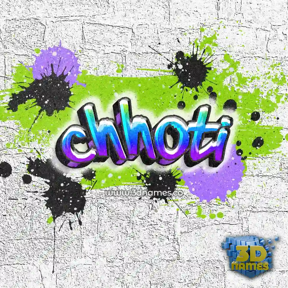 chhoti in Graffiti Grunge style - 3D name wallpaper