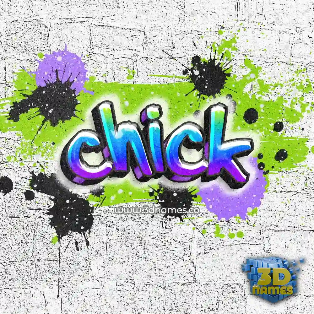 chick in Graffiti Grunge style - 3D name wallpaper