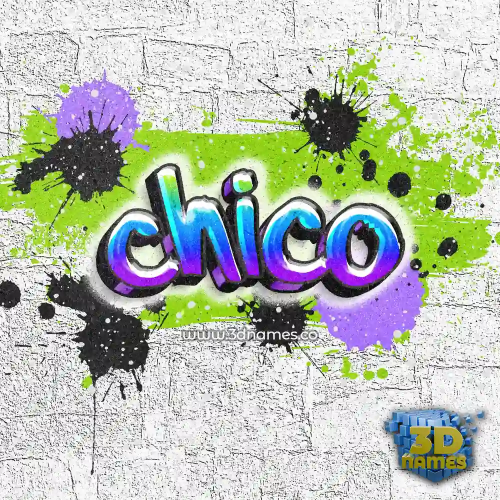 chico in Graffiti Grunge style - 3D name wallpaper