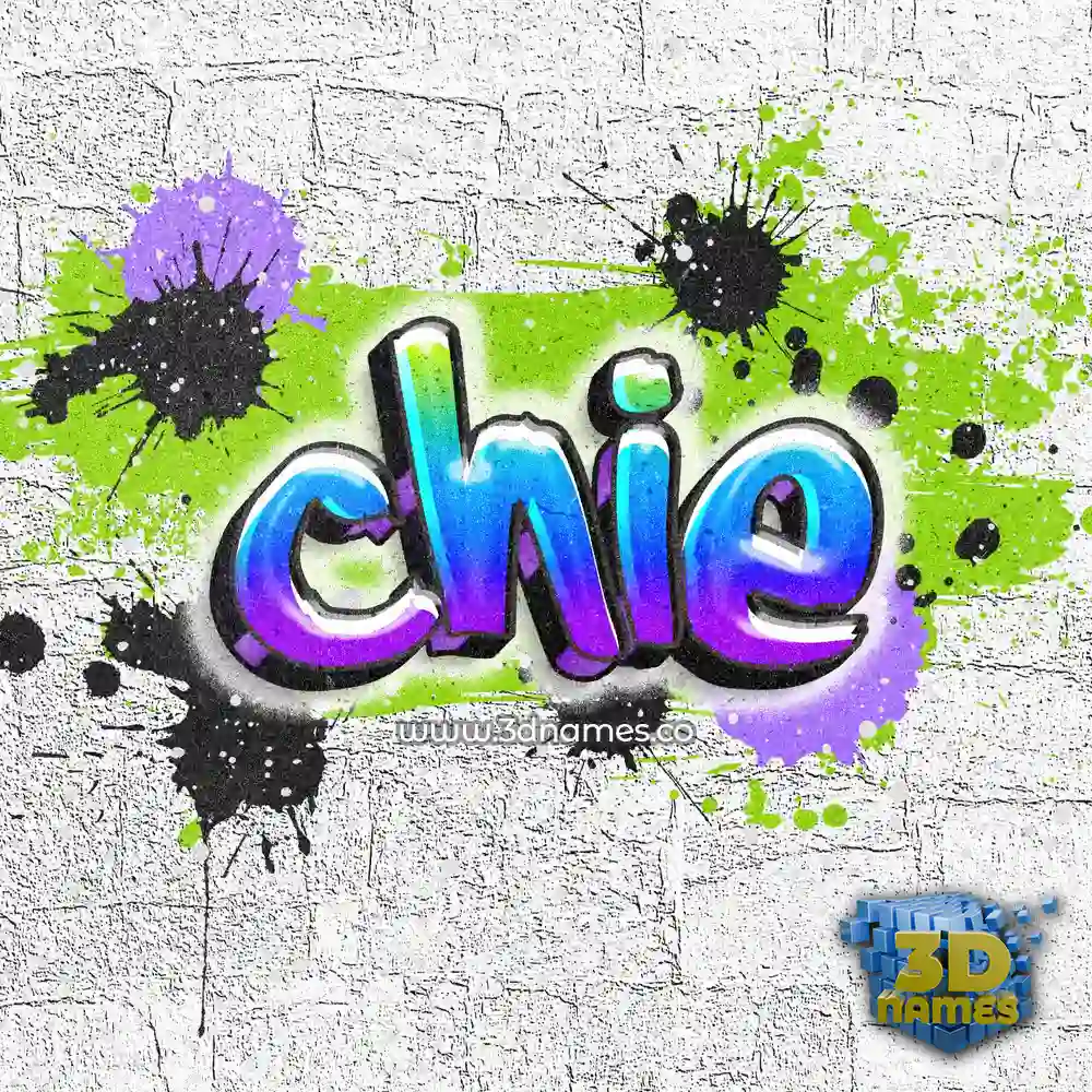 chie in Graffiti Grunge style - 3D name wallpaper