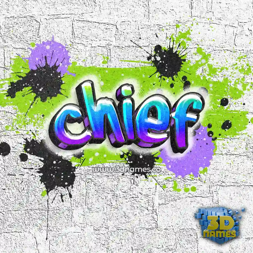 chief in Graffiti Grunge style - 3D name wallpaper