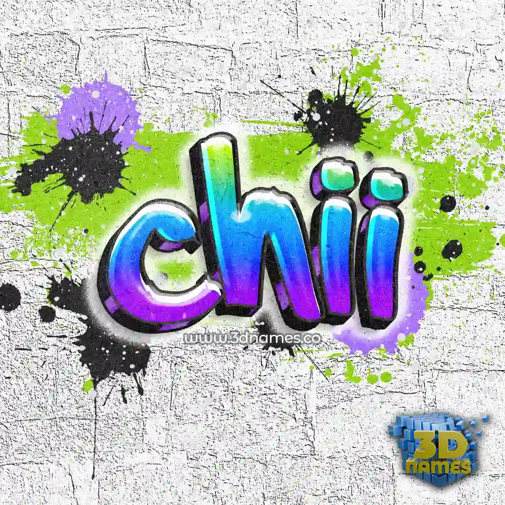 chii in Graffiti Grunge style - 3D name wallpaper