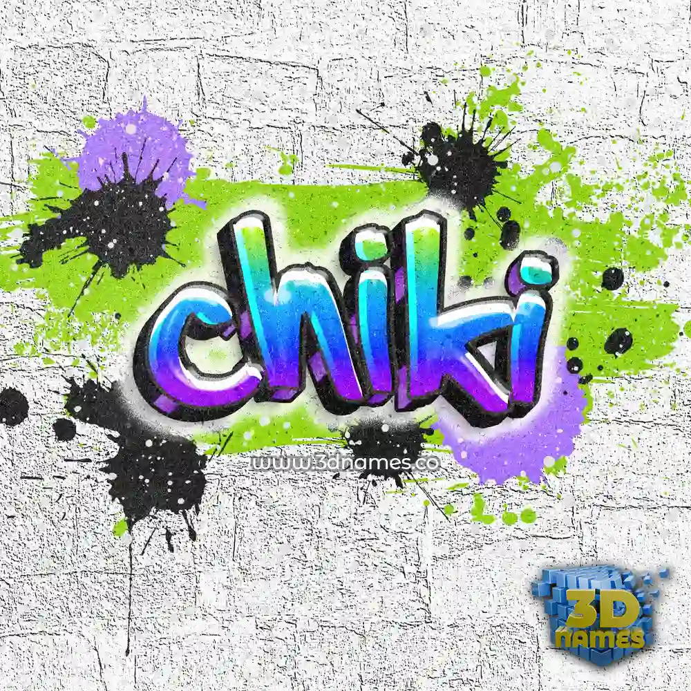 chiki in Graffiti Grunge style - 3D name wallpaper