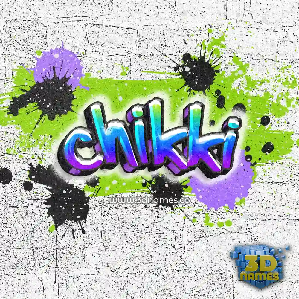 chikki in Graffiti Grunge style - 3D name wallpaper