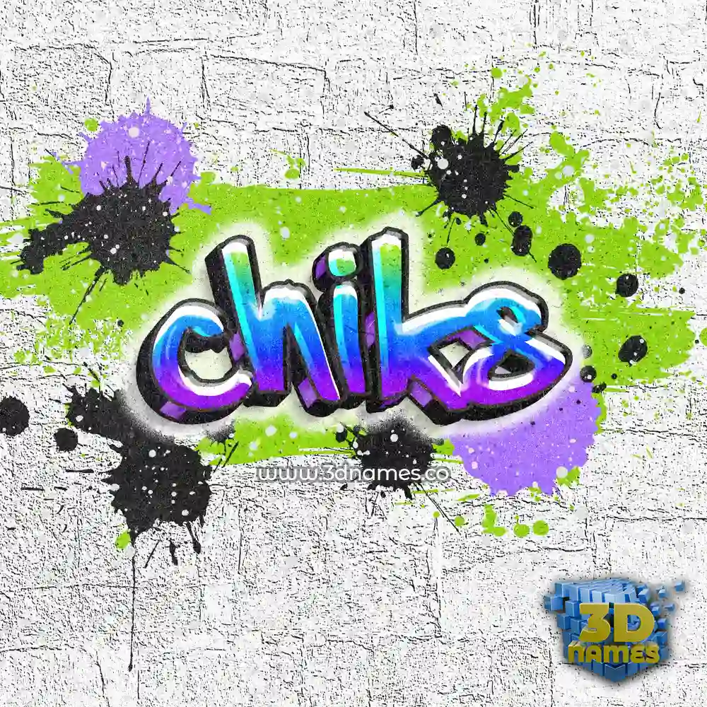 chiks in Graffiti Grunge style - 3D name wallpaper
