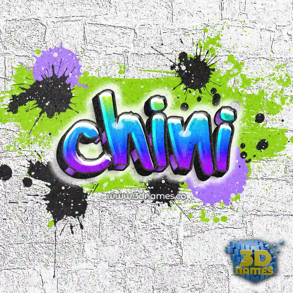 chini in Graffiti Grunge style - 3D name wallpaper