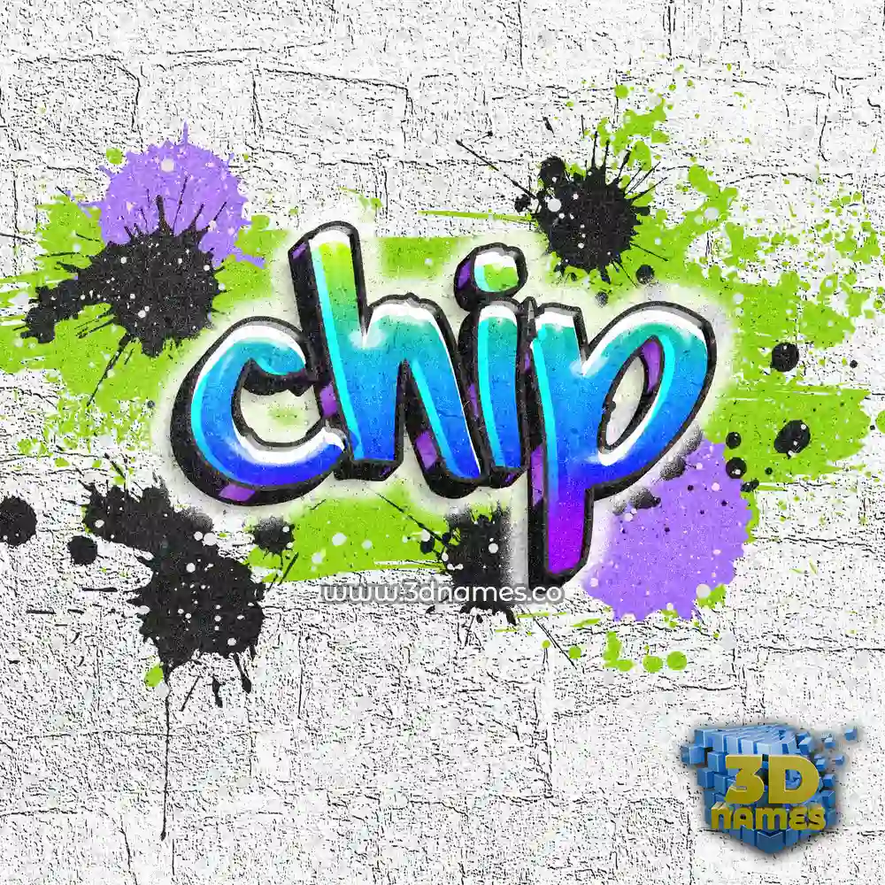 chip in Graffiti Grunge style - 3D name wallpaper