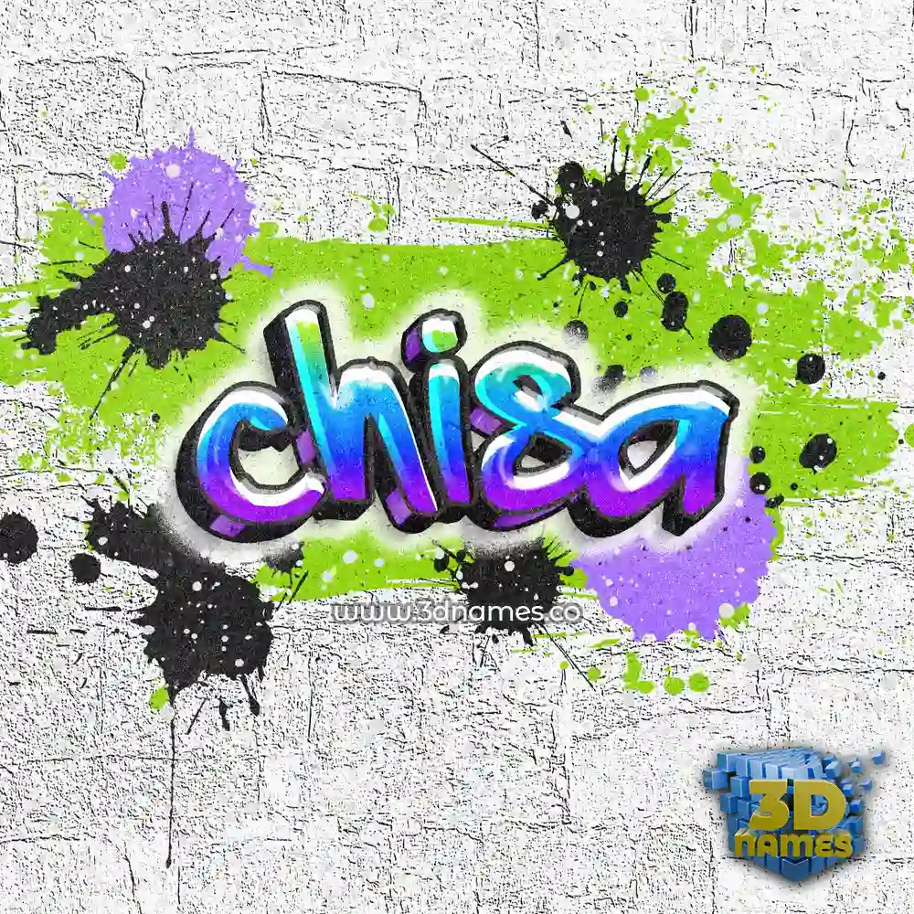 chisa in Graffiti Grunge style - 3D name wallpaper