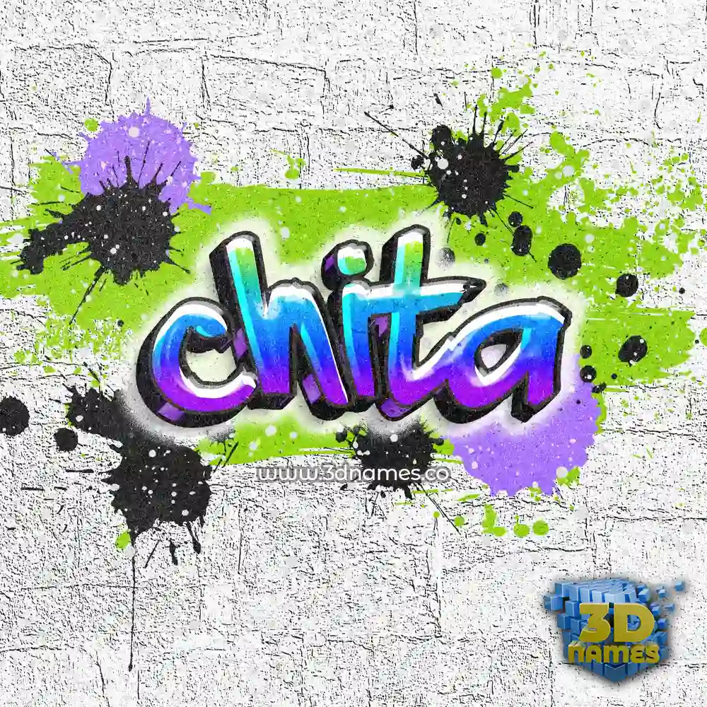 chita in Graffiti Grunge style - 3D name wallpaper