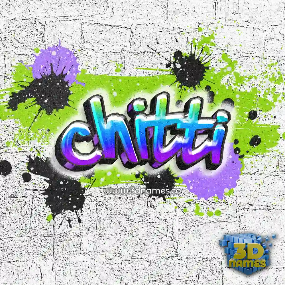 chitti in Graffiti Grunge style - 3D name wallpaper