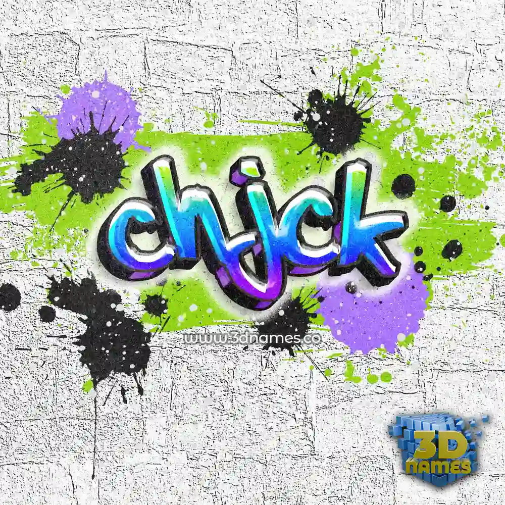 chjck in Graffiti Grunge style - 3D name wallpaper