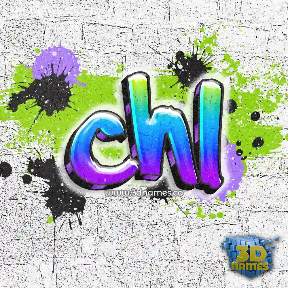 chl in Graffiti Grunge style - 3D name wallpaper