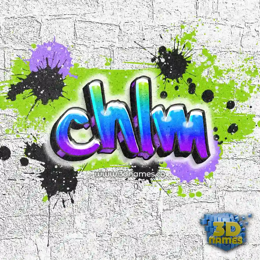 chlm in Graffiti Grunge style - 3D name wallpaper