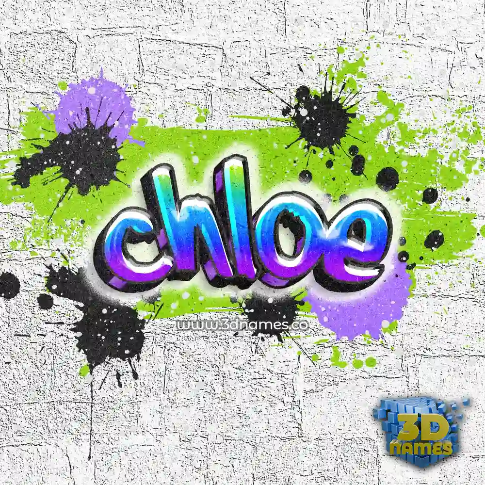 chloe in Graffiti Grunge style - 3D name wallpaper