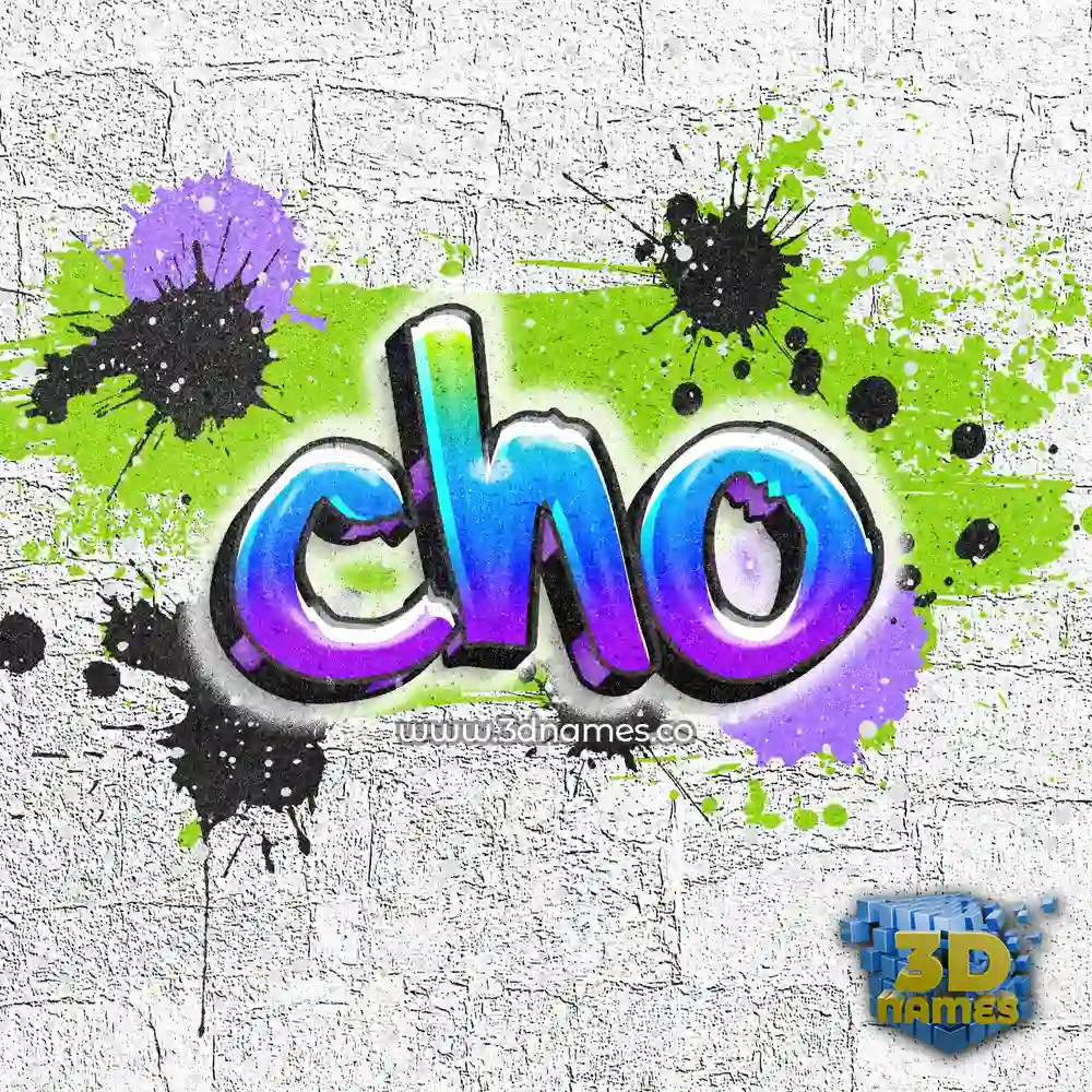 cho in Graffiti Grunge style - 3D name wallpaper