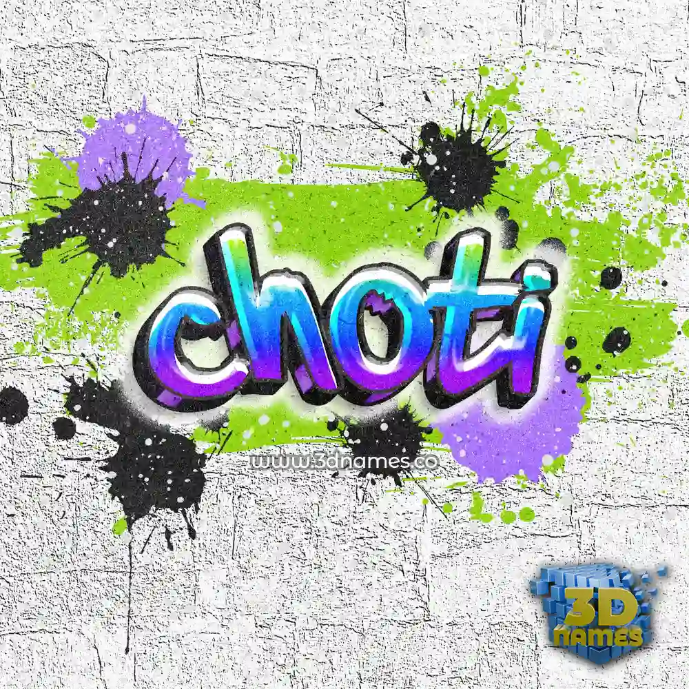 choti in Graffiti Grunge style - 3D name wallpaper