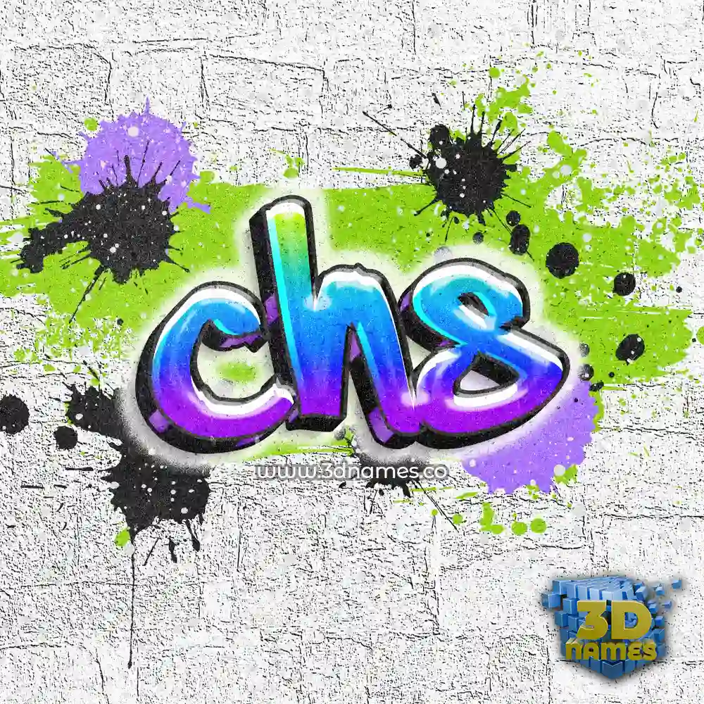 chs in Graffiti Grunge style - 3D name wallpaper