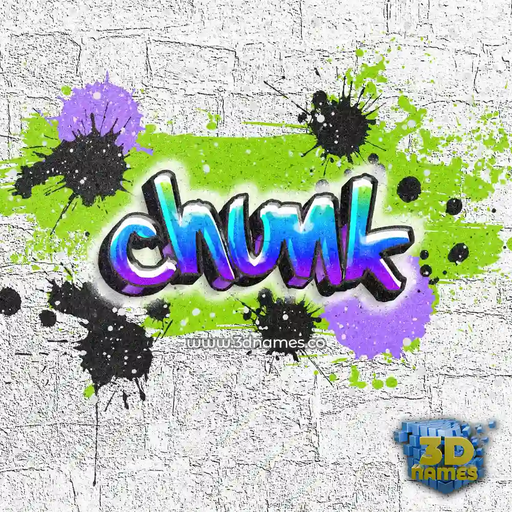chunk in Graffiti Grunge style - 3D name wallpaper