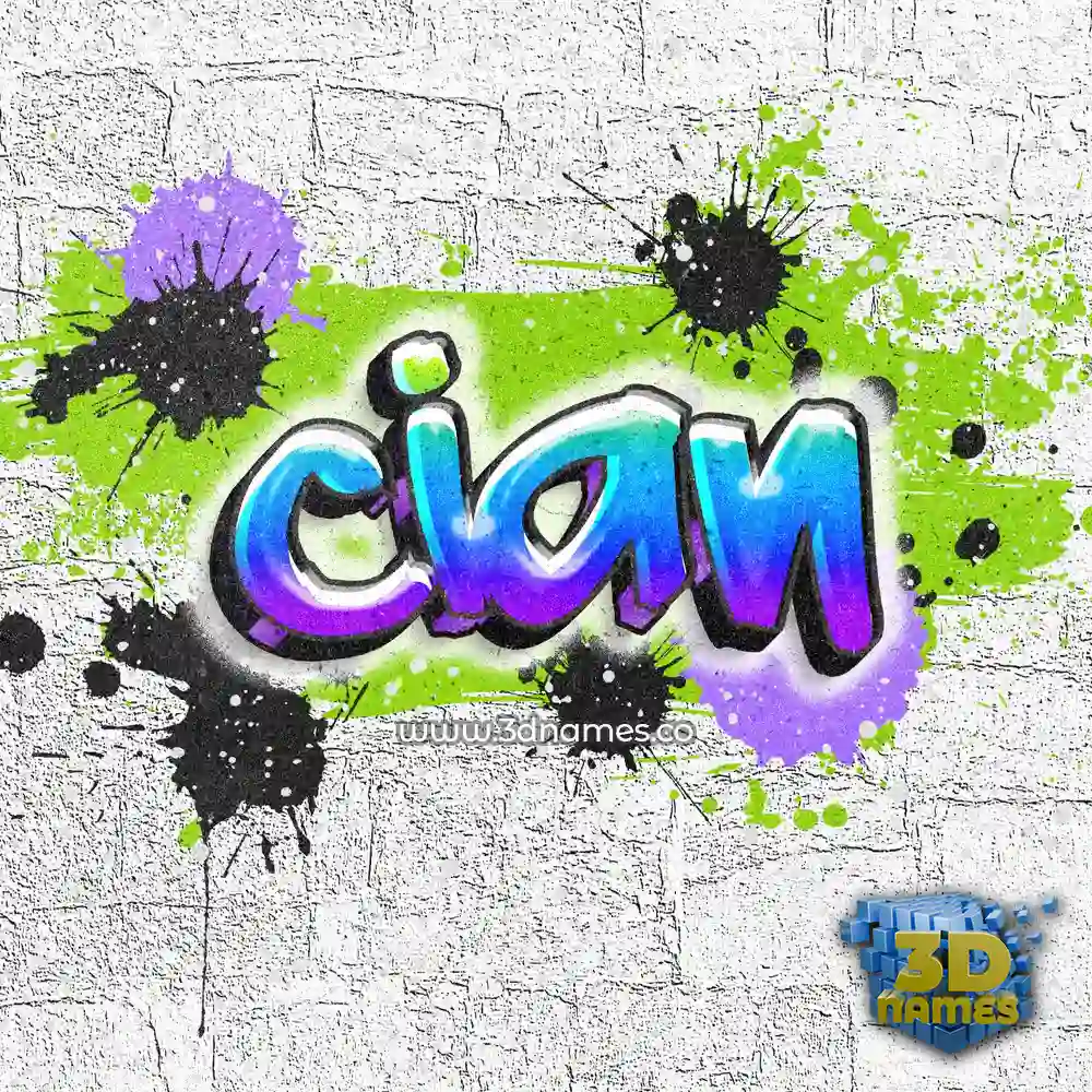 cian in Graffiti Grunge style - 3D name wallpaper