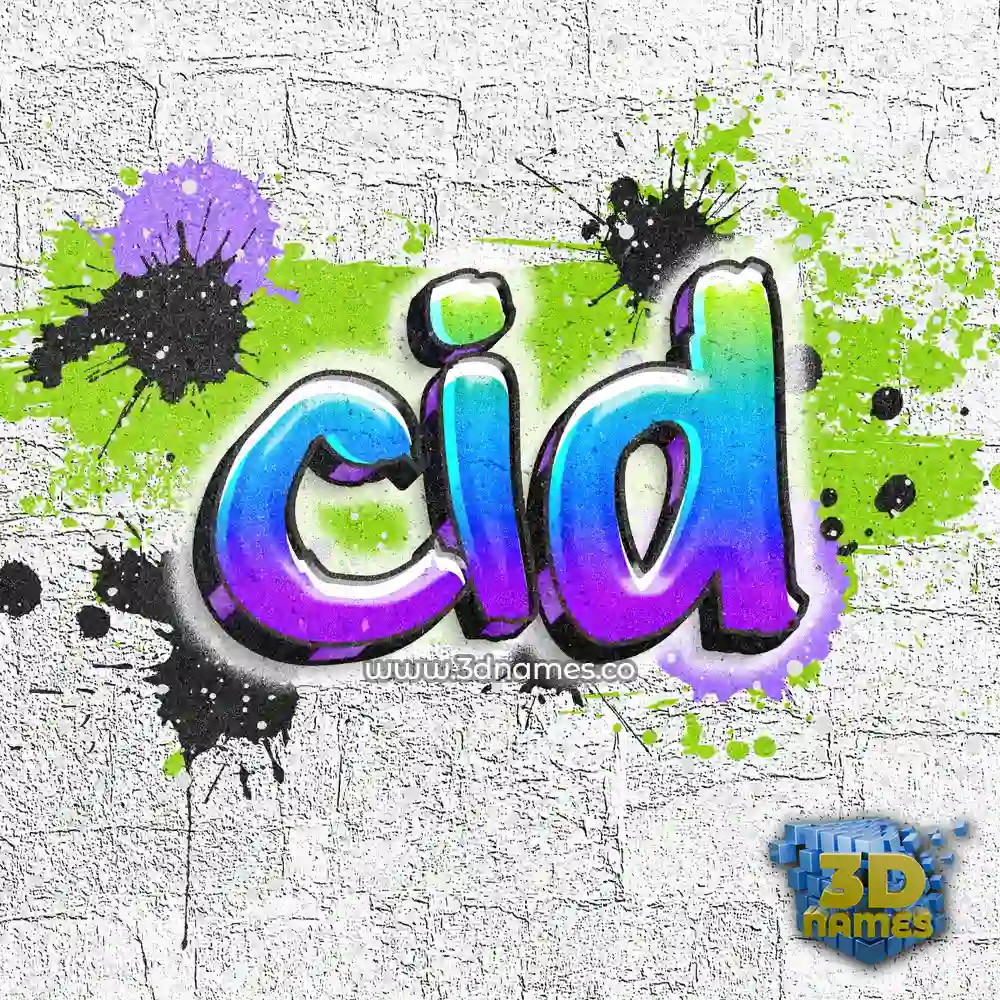 cid in Graffiti Grunge style - 3D name wallpaper