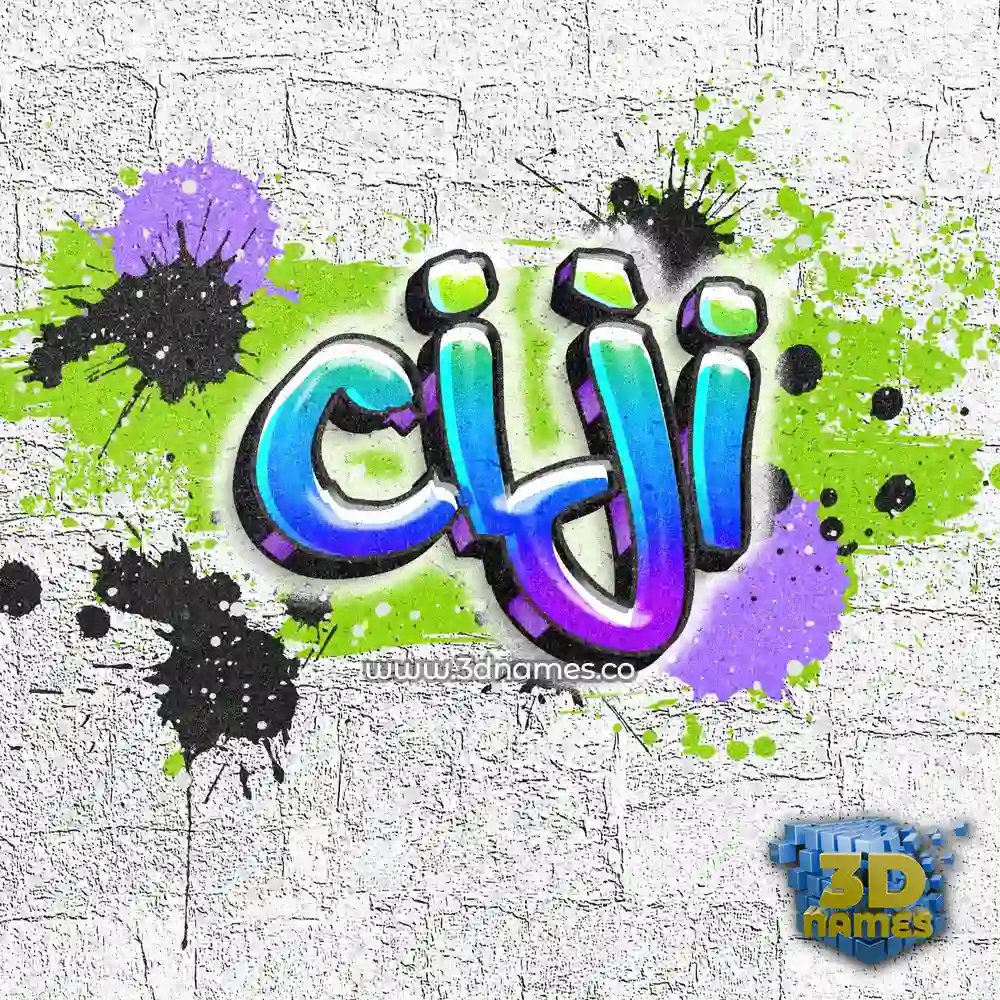 ciji in Graffiti Grunge style - 3D name wallpaper