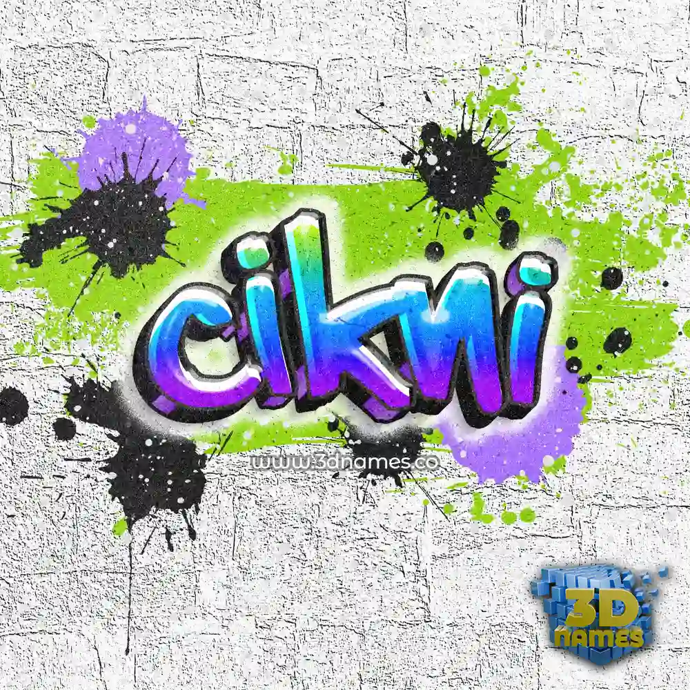 cikni in Graffiti Grunge style - 3D name wallpaper