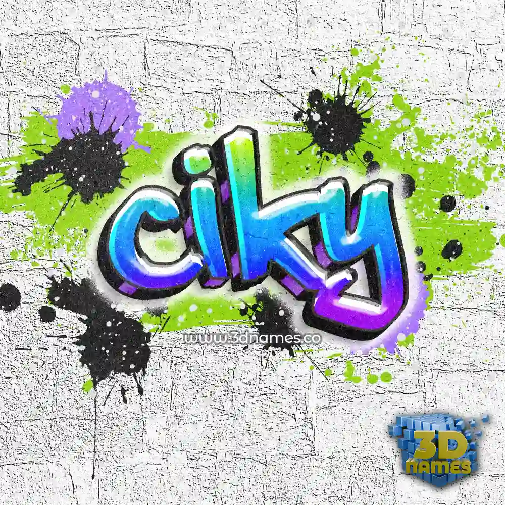 ciky in Graffiti Grunge style - 3D name wallpaper