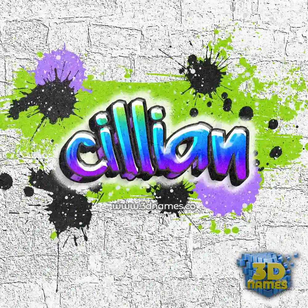 cillian in Graffiti Grunge style - 3D name wallpaper
