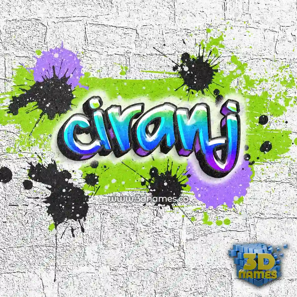 ciranj in Graffiti Grunge style - 3D name wallpaper