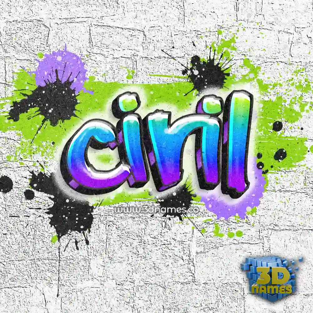 ciril in Graffiti Grunge style - 3D name wallpaper