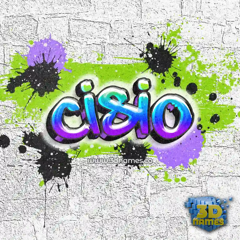 cisio in Graffiti Grunge style - 3D name wallpaper