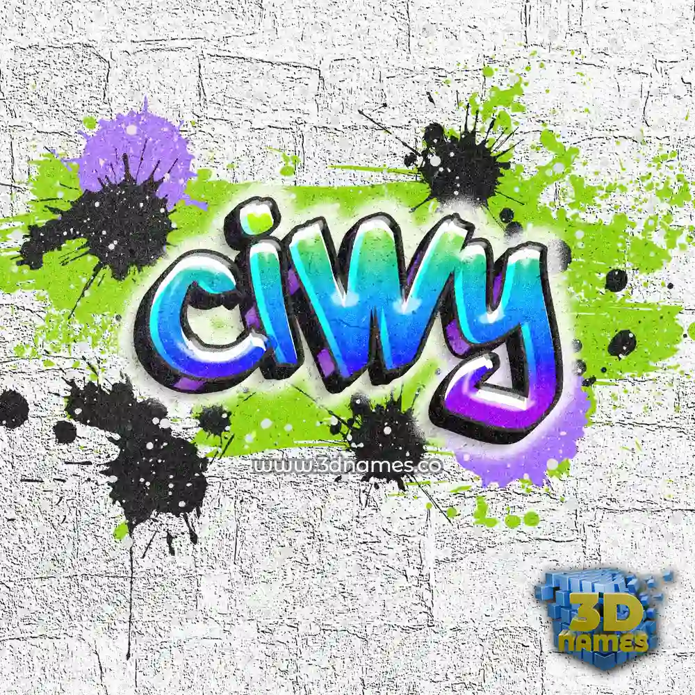 ciwy in Graffiti Grunge style - 3D name wallpaper