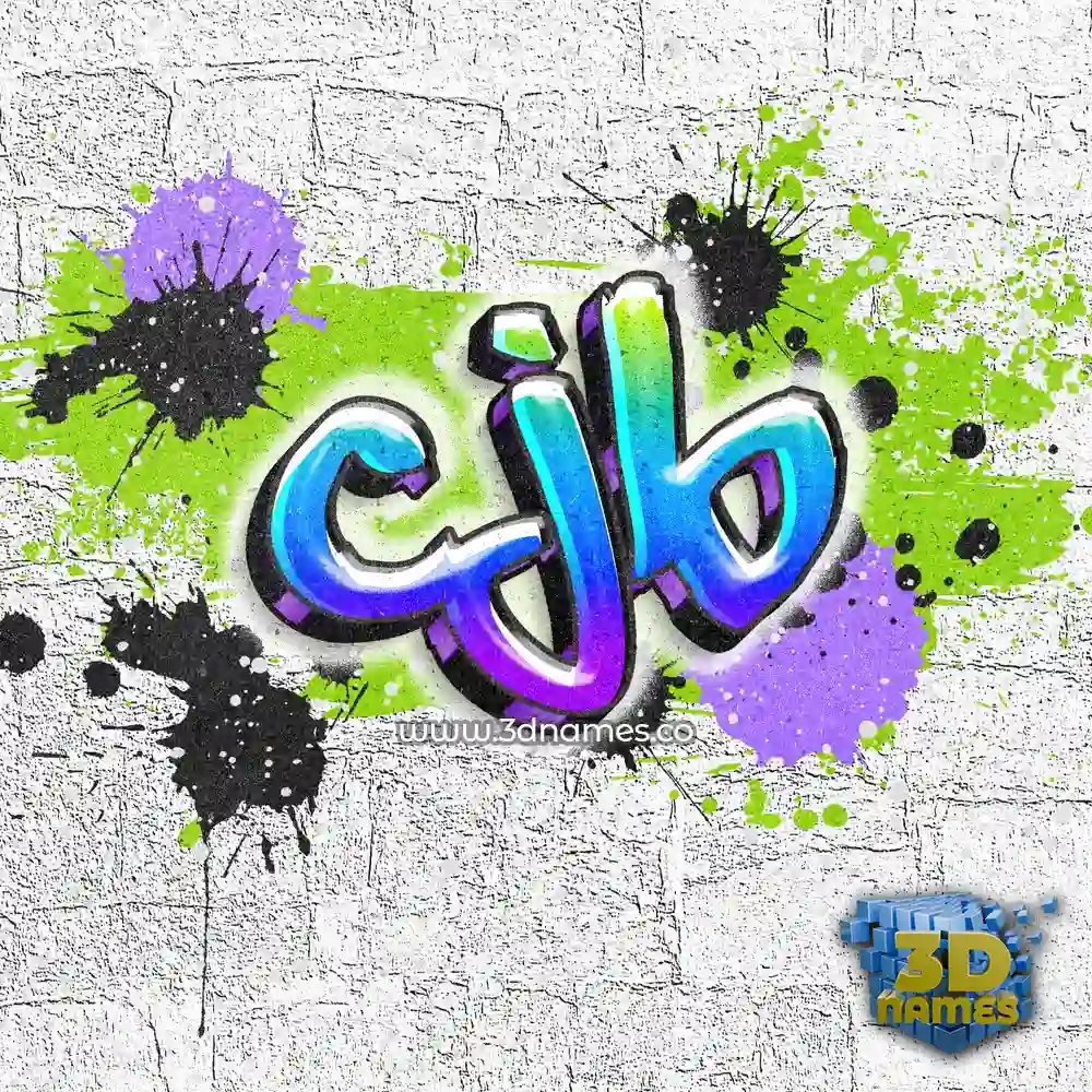 cjb in Graffiti Grunge style - 3D name wallpaper