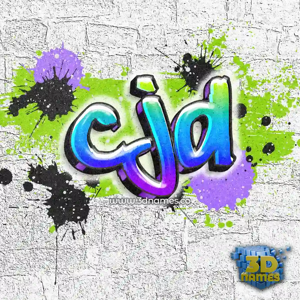 cjd in Graffiti Grunge style - 3D name wallpaper