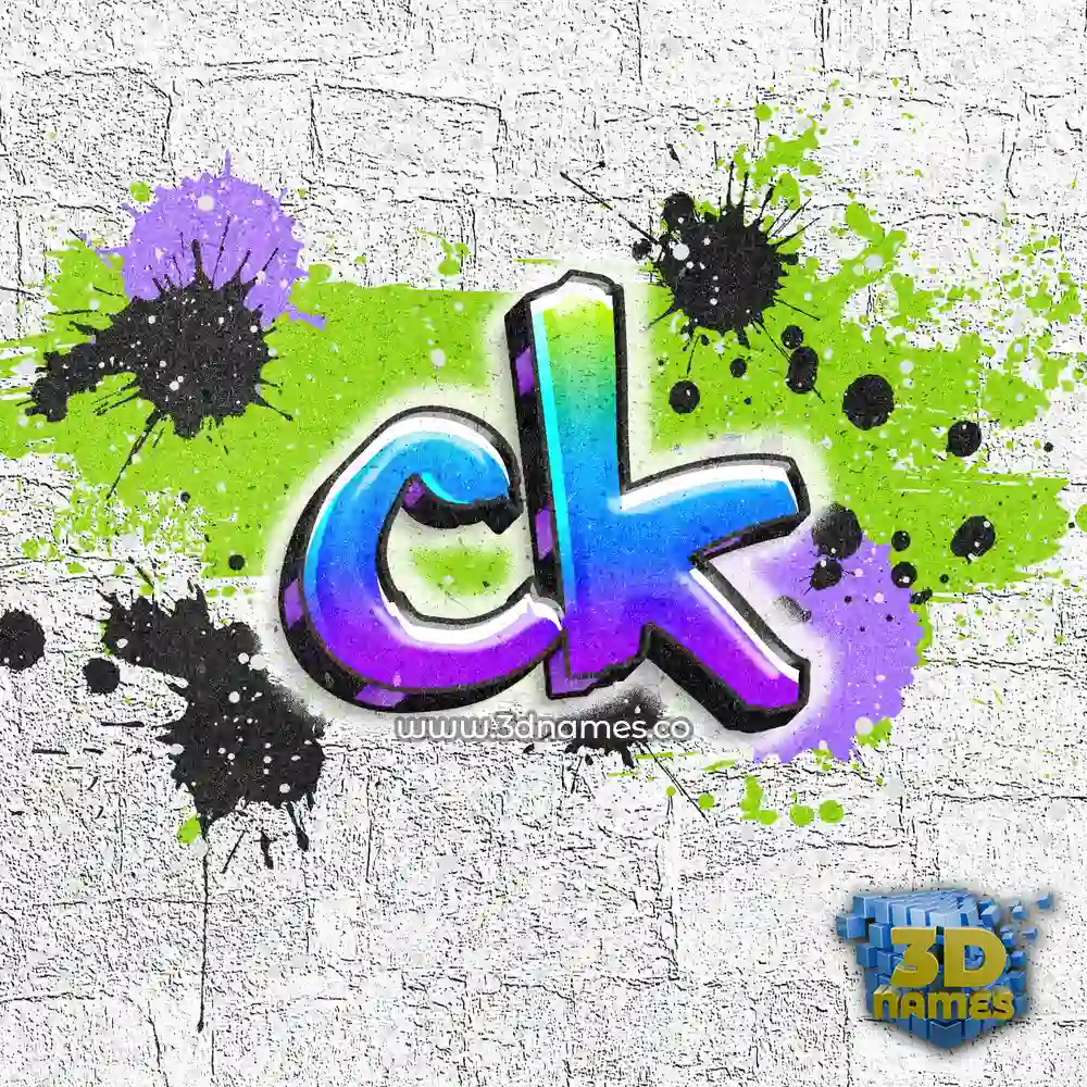 ck in Graffiti Grunge style - 3D name wallpaper