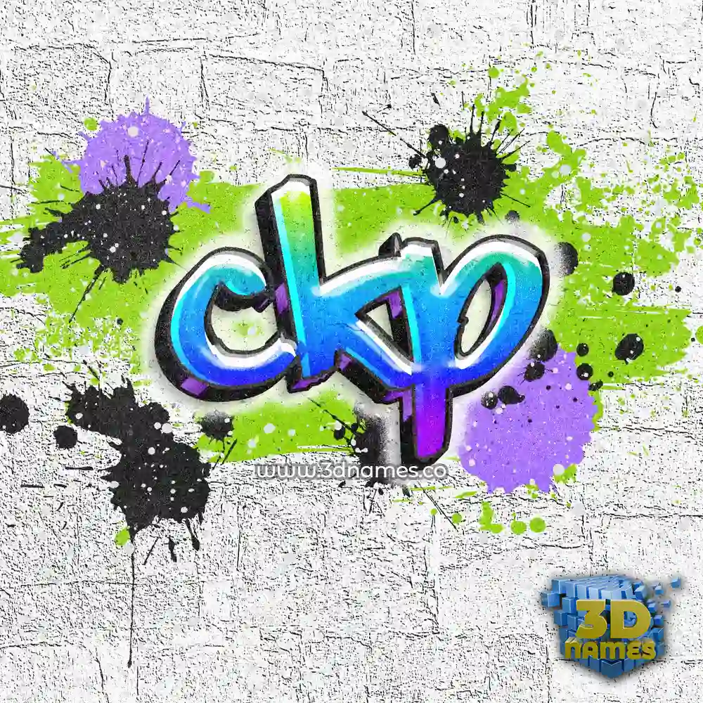 ckp in Graffiti Grunge style - 3D name wallpaper