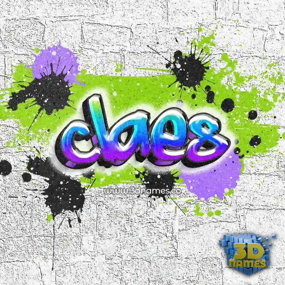 claes in Graffiti Grunge style - 3D name wallpaper