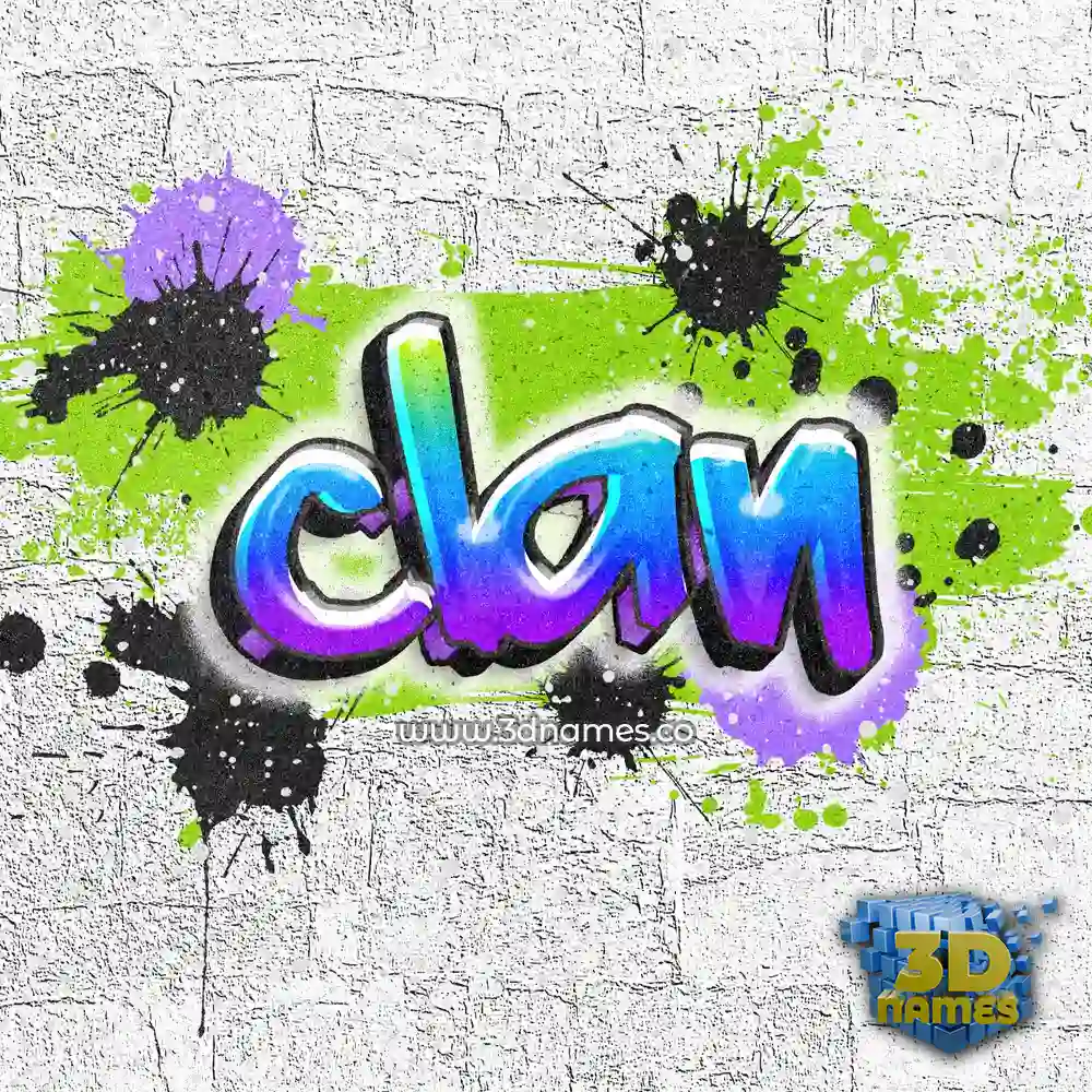 clan in Graffiti Grunge style - 3D name wallpaper