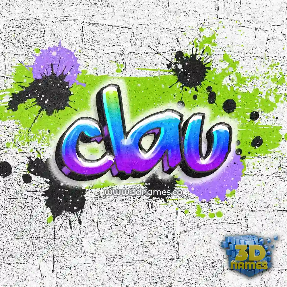 clau in Graffiti Grunge style - 3D name wallpaper